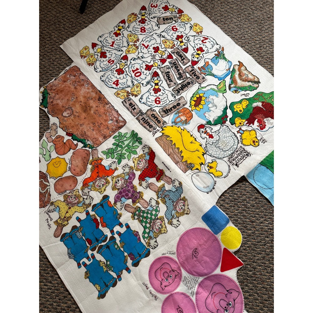 Farm Animals Flannelgraph Country Farm Chickens Gardening Felt Craft Material